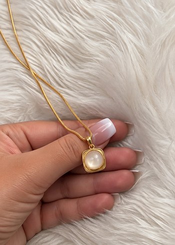 Accessorize  Altin İnce Zincirli İnci Kolye
