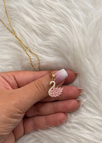 Accessorize  Zarif Kugu Kolye Altin Ve Pembe Siklik