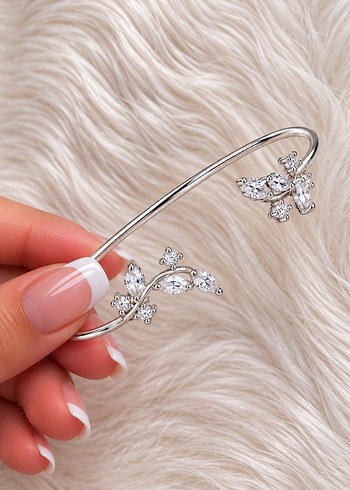 Sterling silver Zarif Tasli Gumus Bileklik
