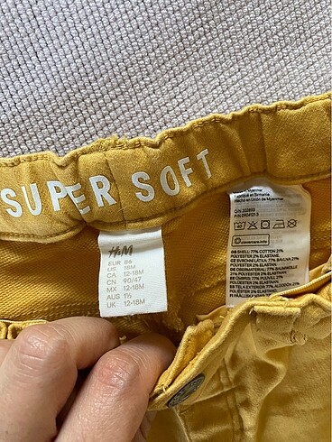 12-18 Ay Beden H&M Hardal Kot Pantolon