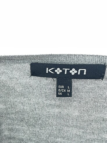 l Beden gri Renk Koton Bluz %70 İndirimli.