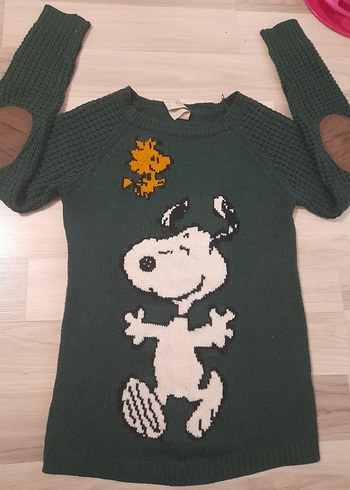 Nakışlı Uzun Kollu Triko Kazak - Görsel 3