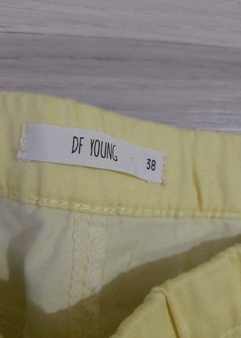 Sarı Midi Kadın Kumaş Pantolon - Görsel 2