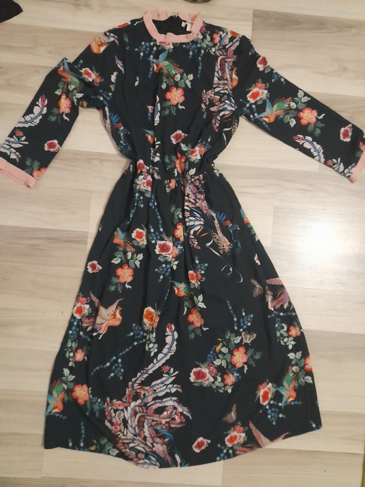 Çiçek Desenli Bohem Uzun Elbise - Görsel 2