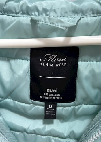 Mavi Yeşil Kadın Midi Mont, Fermuarlı, Yüksek Yaka