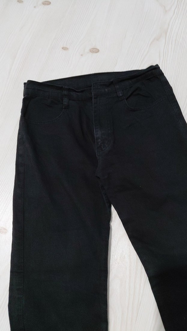 Siyah Düz Kesim Jean Pantolon — görsel 2/3