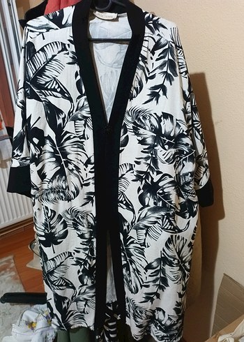 Uzun Kesim Bohem Desenli Kadın Kimono