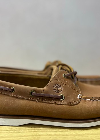 Timberland Kahverengi Deri Tekne Ayakkabisi