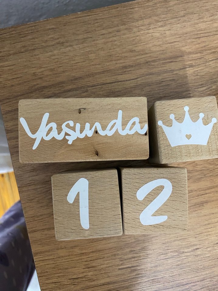 Beyaz Ahşap Oyuncak Blok Seti - Görsel 2