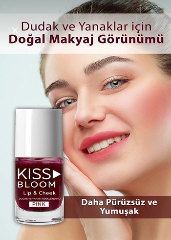 Kiss Bloom Dudak ve Yanak Renklendirici - Pembe - Görsel 2