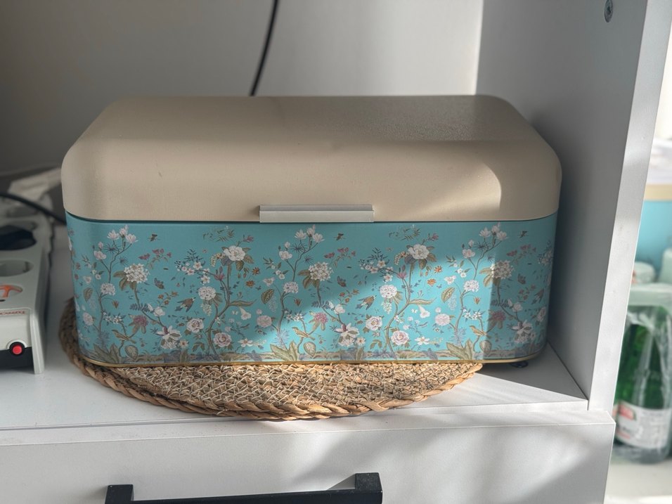 Pastel Mavi Çiçek Desenli Mutfak Kavanozları - Görsel 2