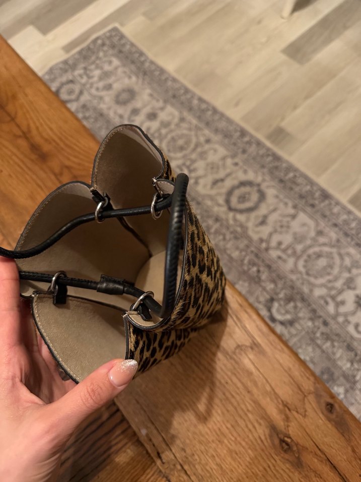 Leopar Desenli gerçek deri  zara Çanta - Görsel 3