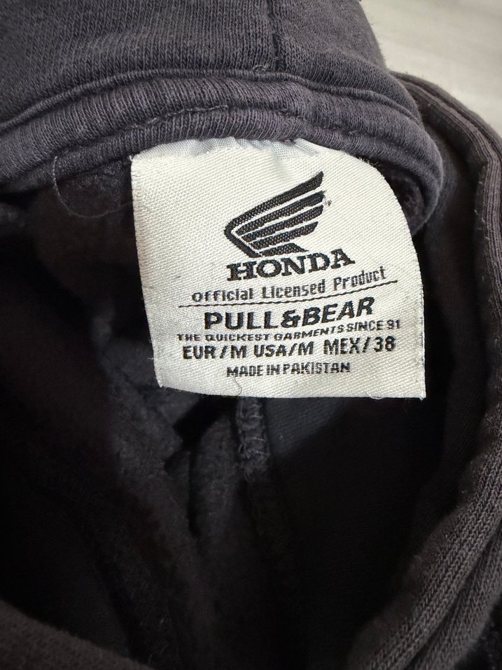 Honda x Pull&Bear Siyah Kapüşonlu Vintage Sweatshirt — görsel 3/5