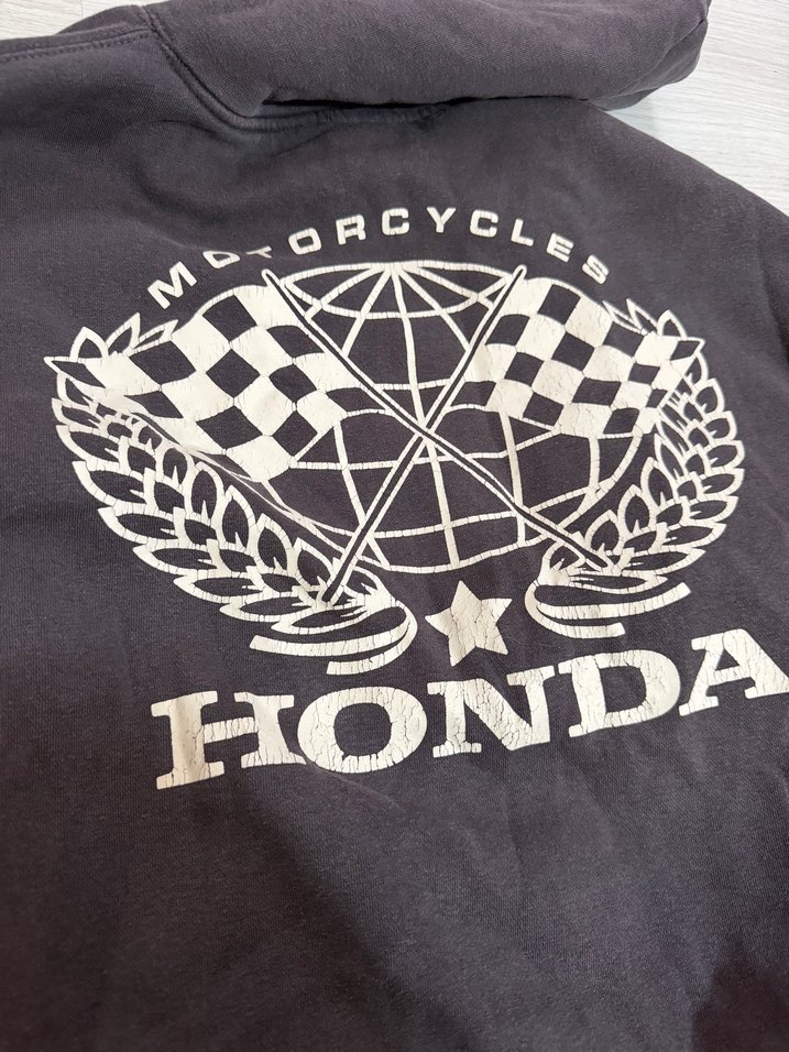 Honda x Pull&Bear Siyah Kapüşonlu Vintage Sweatshirt — görsel 4/5