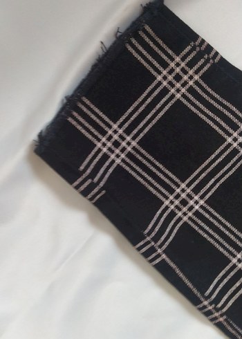 Düğmeli Kahverengi Ekose Kumaş Kadın Pantolon - Görsel 3