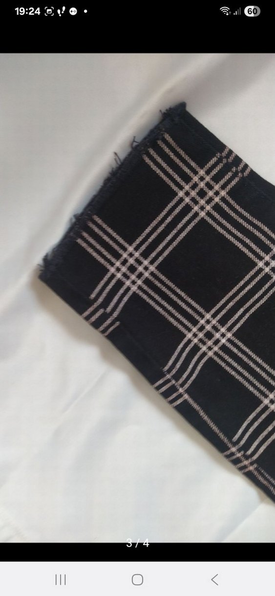 Düğmeli Kahverengi Ekose Kumaş Kadın Pantolon - Görsel 3