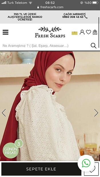 Freshscarfs ince pamuk vual bordo