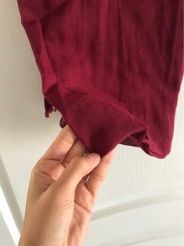 Markasız Ürün Freshscarfs ince pamuk vual bordo