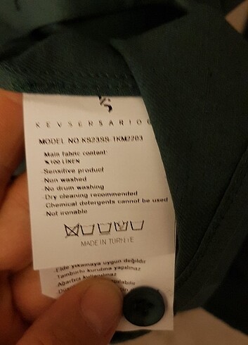 xl Beden yeşil Renk Kevser sarıoğlu keten takım