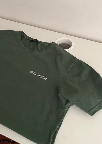 Columbia Koyu Yesil Bisiklet Yaka Tisort
