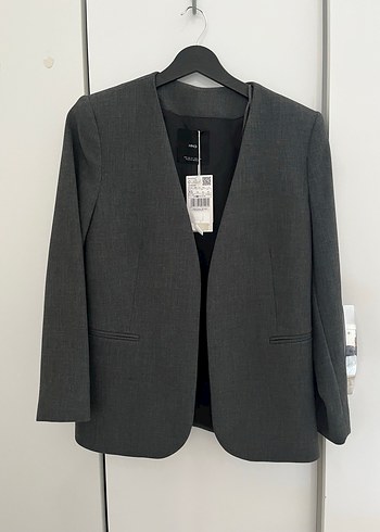 Mango Gri Blazer Ceket