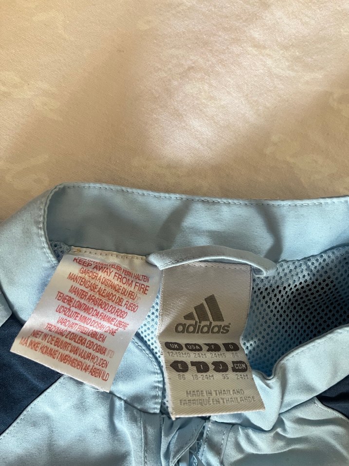 Adidas Erkek Çocuk Mavi Fermuarlı Ceket - Görsel 2