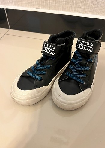 H&M erkek Çocuk Siyah Mavi Siyah Panter Spor Ayakkabı - Görsel 4