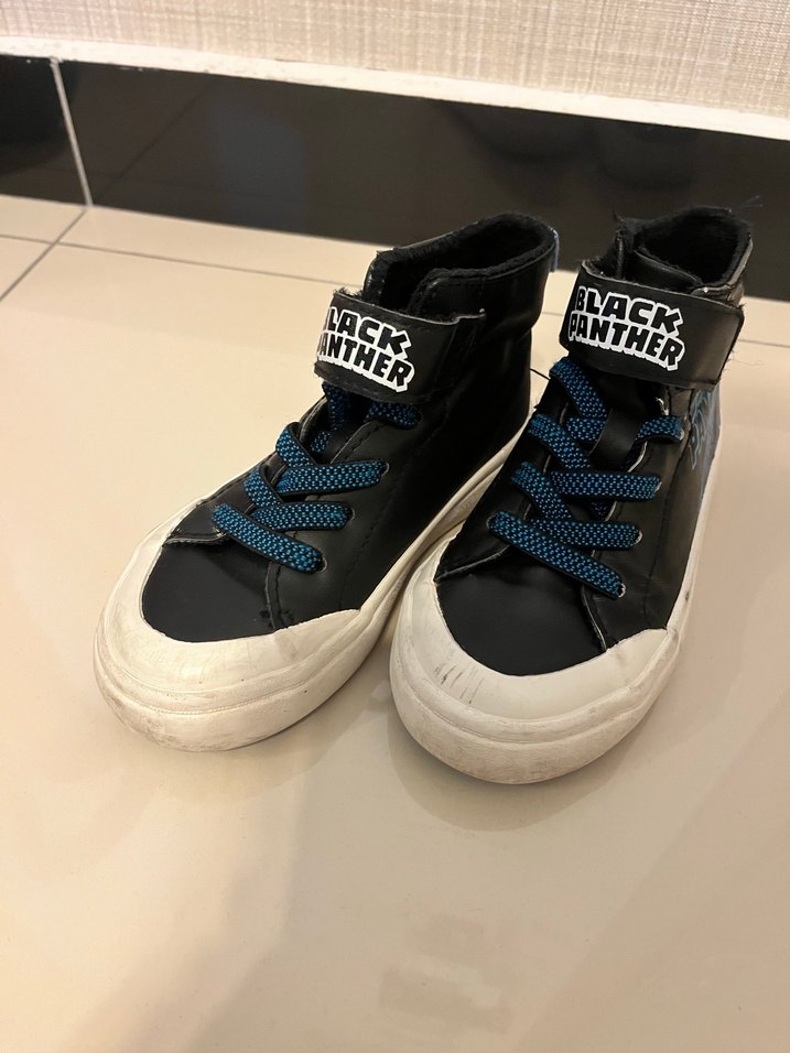 H&M erkek Çocuk Siyah Mavi Siyah Panter Spor Ayakkabı - Görsel 4