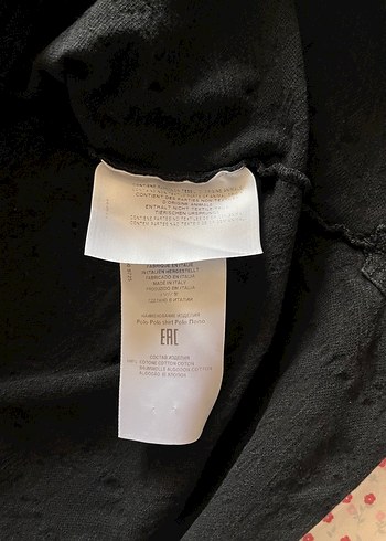 Etro Milano Düğmeli Siyah Keten Polo Tişört - Görsel 3