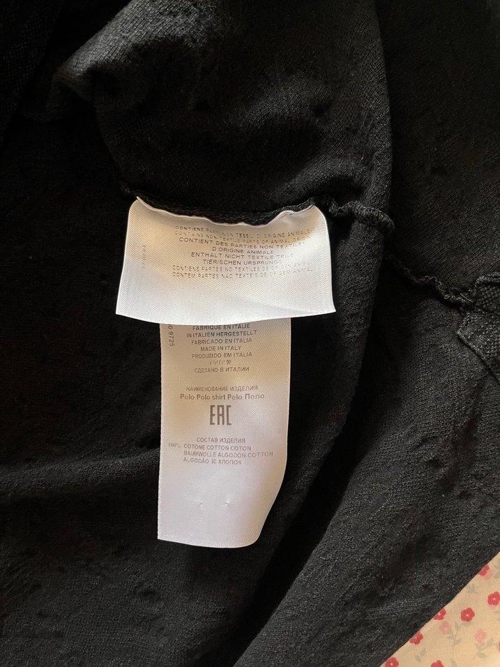 Etro Milano Düğmeli Siyah Keten Polo Tişört - Görsel 3