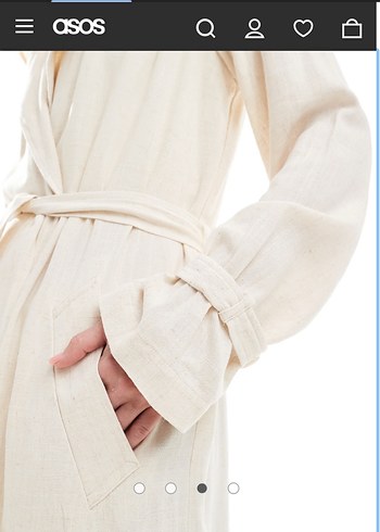 Stradıvarıus keten trençkot - Görsel 5