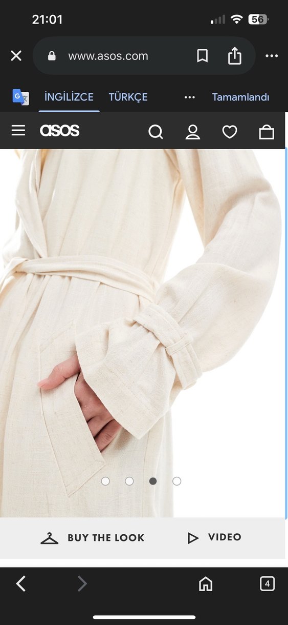 Stradıvarıus keten trençkot - Görsel 5