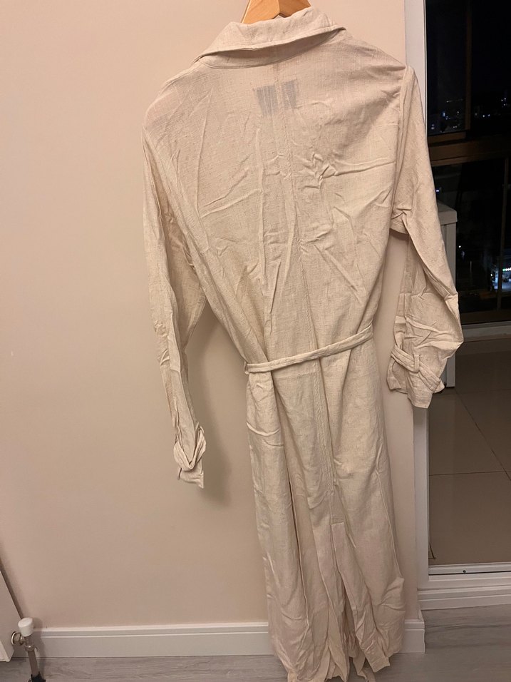 Stradıvarıus keten trençkot - Görsel 2