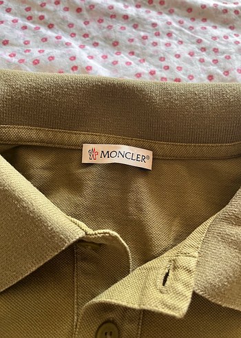 Düğmeli Kısa Kollu Haki Polo Tişört moncler - Görsel 2