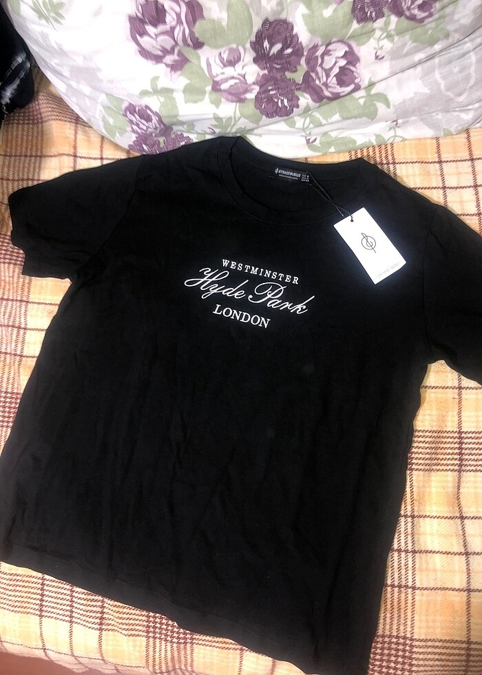 Yazı baskılı tişört - Görsel 3