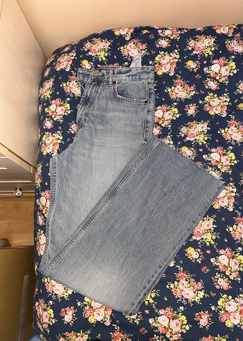 Düğmeli Mavi Midi Kadın Kot Pantolon - Görsel 2