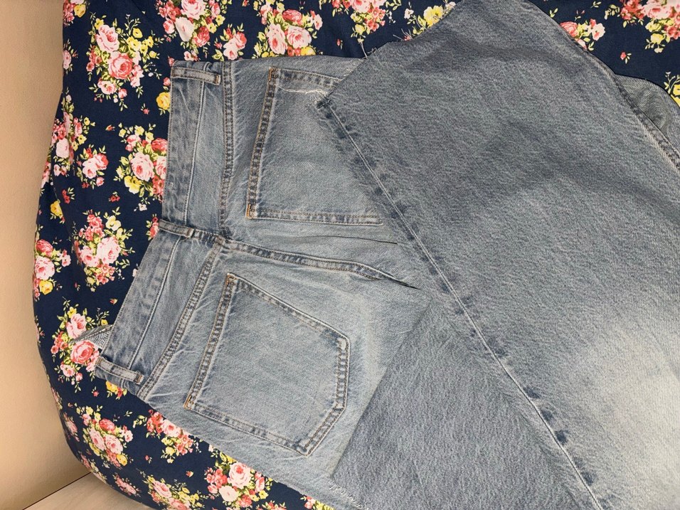 Düğmeli Mavi Midi Kadın Kot Pantolon - Görsel 5