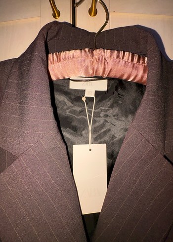 Düğmeli Kahverengi Kadın Blazeri - Görsel 5