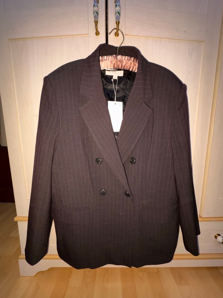 Düğmeli Kahverengi Kadın Blazeri - Görsel 3