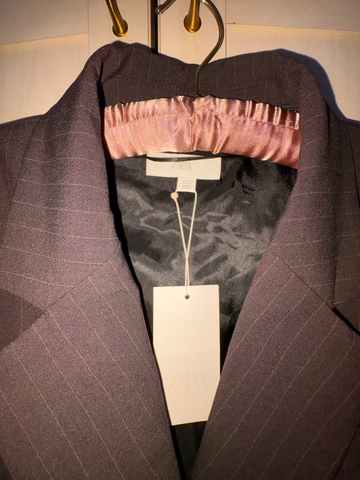 Düğmeli Kahverengi Kadın Blazeri - Görsel 5