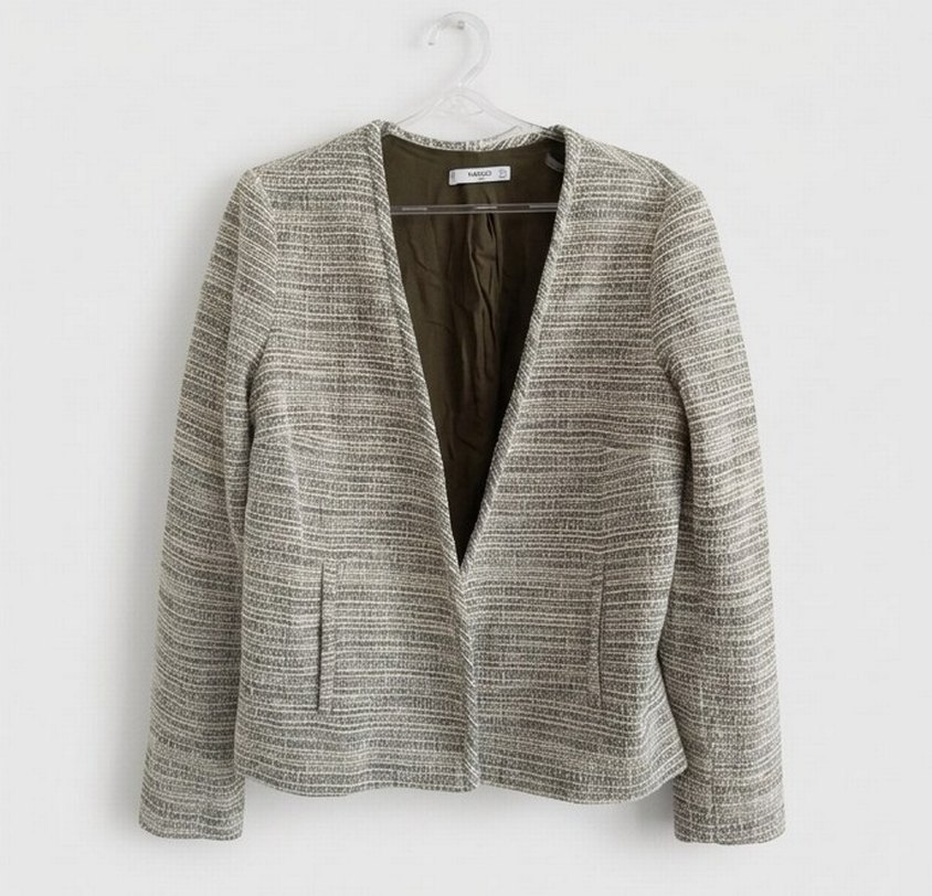 Şıklığın ve Rahatlığın Buluştuğu Gri Melanj Blazer — görsel 2/6