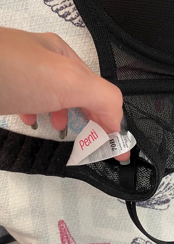 Penti Siyah Goth Tarzı Düz Sütyen