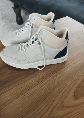 Beyaz Bağcıklı Stiletto Topuklu Kadın Spor Ayakkabı - Görsel 5