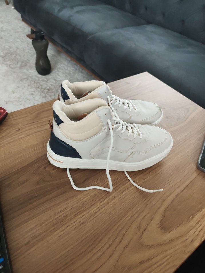 Beyaz Bağcıklı Stiletto Topuklu Kadın Spor Ayakkabı - Görsel 2