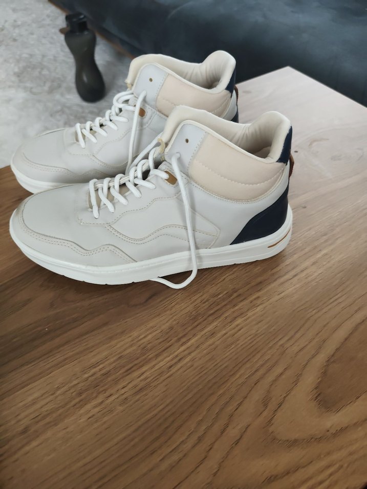 Beyaz Bağcıklı Stiletto Topuklu Kadın Spor Ayakkabı - Görsel 5