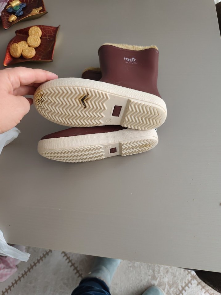 Bordo Kız Çocuk Lastik Botu Velcro - Görsel 4