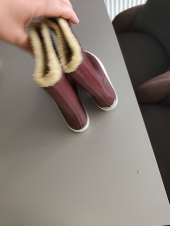 Bordo Kız Çocuk Lastik Botu Velcro - Görsel 3