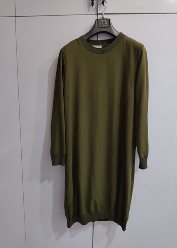 Kadın Haki Uzun Kollu Salaş Tunik - Görsel 3