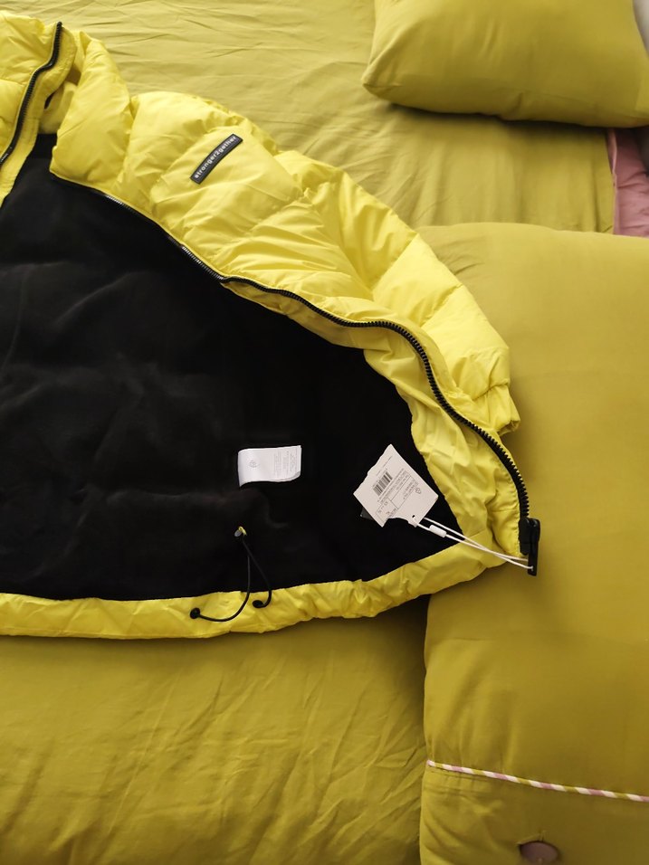Sarı Fermuarlı erkek Kışlık Mont - Görsel 4