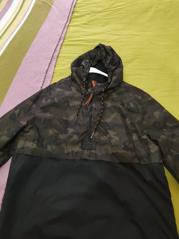 Erkek Kamuflaj Desenli Kapüşonlu kanguru mont - Görsel 2